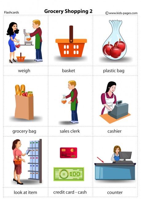 Grocery Shopping 2 flashcard
